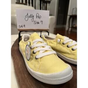 Jellypop Dallas Yellow Canvas Sneakers Women’s Size 7 Lace Up Casual